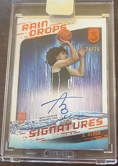 2023-24 Topps 3 Raindrops Signatures #24/25 Anthony Black — front