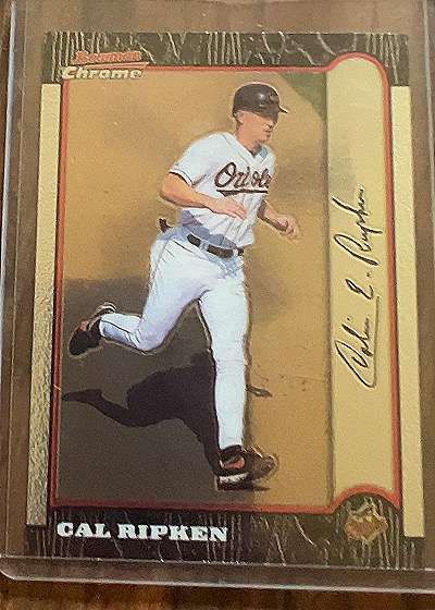 1999 Bowman Chrome #5 Cal Ripken Jr. — front
