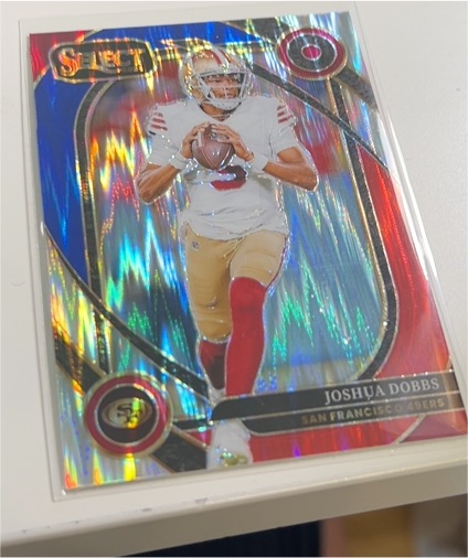 2024 Panini Select Joshua Dobbs Red Blue Shock Prizm — front