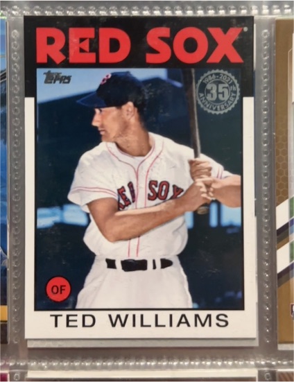 2021 Topps Update #86B-24 Ted Williams 1986 Topps Baseball 35th Anniversary — front