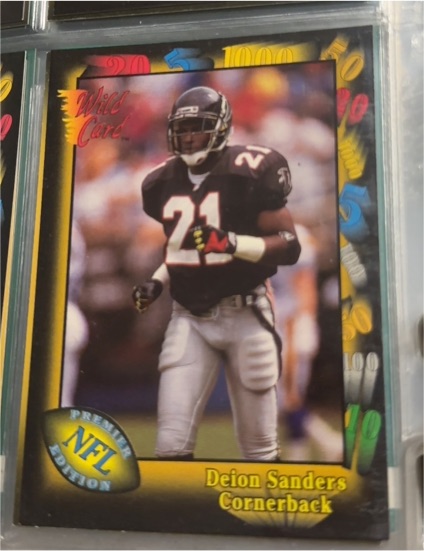 1991 Wild Card #70 Deion Sanders — front