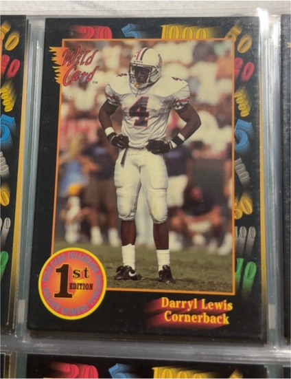 1991 Wild Card 1st Edition #30 Darryl Lewis — front
