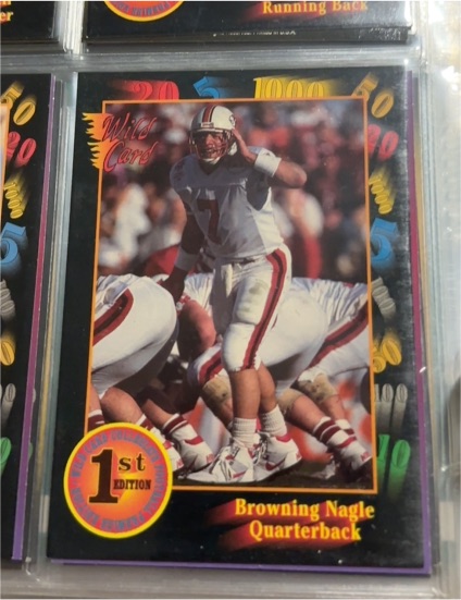 1991 Wild Card 1st Edition #64 Browning Nagle — front