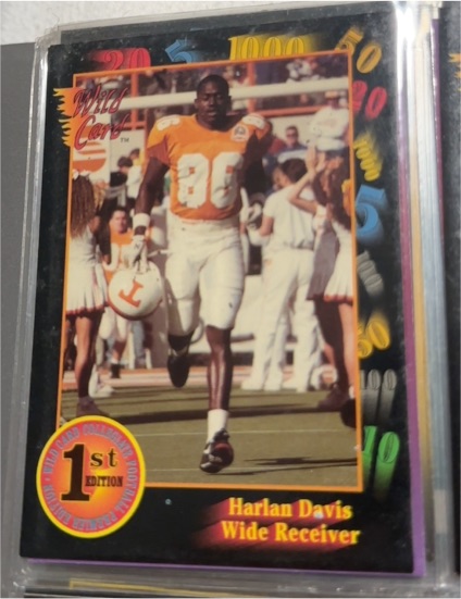 1991 Wild Card Draft #129 Harlan Davis — front