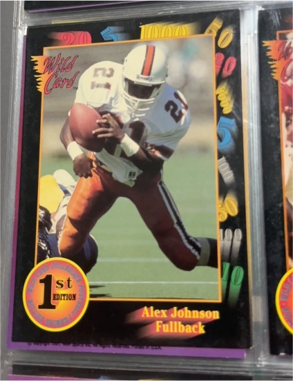 1991 Wild Card #138 Alex Johnson — front