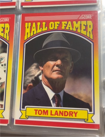 1990 Score #597 Tom Landry — front
