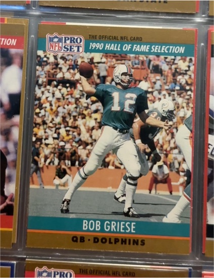 1990 Pro Set 1990 Hall of Fame Selection #24 Bob Griese — front