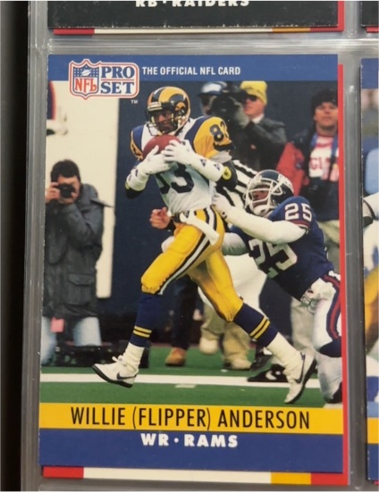1990 Pro Set #661 Willie (Flipper) Anderson — front
