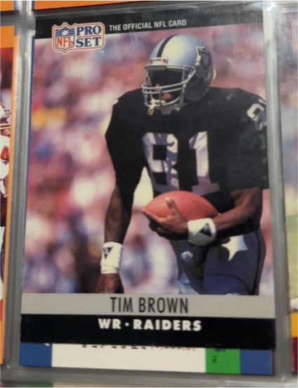 1990 Pro Set #150 Tim Brown — front