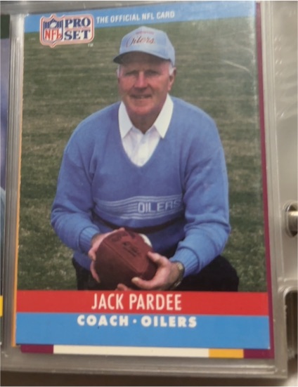 1990 Pro Set #127 Jack Pardee Houston Oilers — front