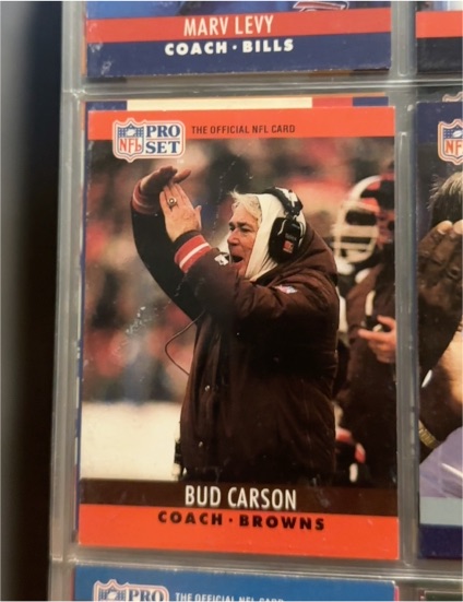1990 Pro Set #77 Bud Carson — front