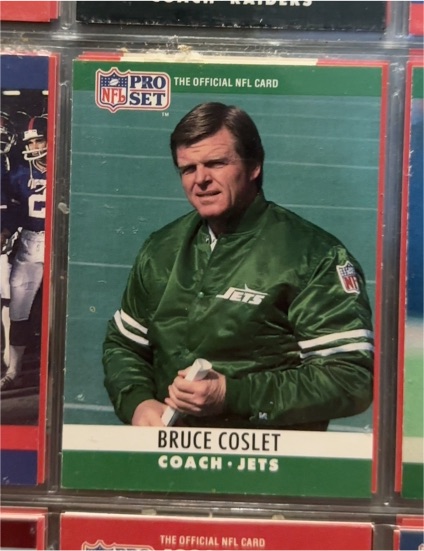 1990 Pro Set #242 Bruce Coslet — front