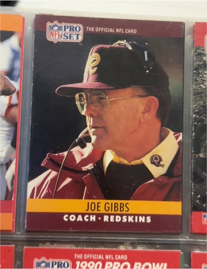 1990 Pro Set #333 Joe Gibbs — front