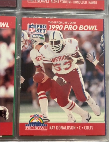 1990 Pro Set #339 Ray Donaldson — front