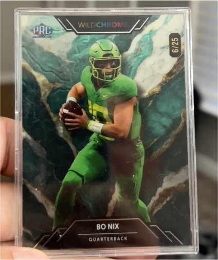 2023 Wild Card Wildchrome PRC Bo Nix — front
