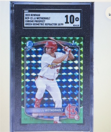 2025 Bowman Chrome #BCP-22 JJ Wetherholt — front