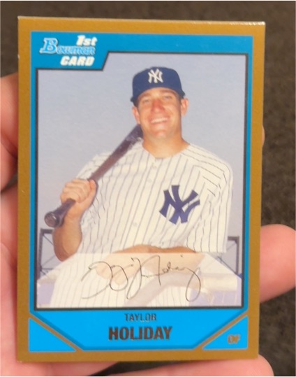 2007 Bowman Draft Picks & Prospects Gold #BDPP24 Taylor Holiday — front