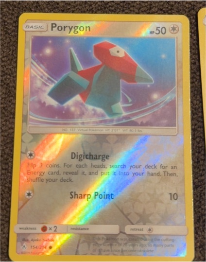 2019 Pokémon Sun & Moon Unbroken Bonds #154 Porygon — front