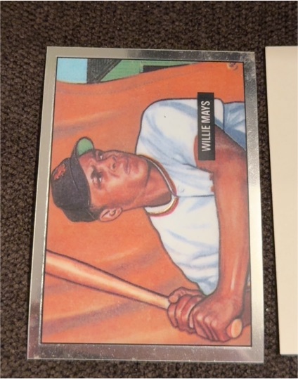 1989 Bowman Reprint Inserts #7 Willie Mays 1951 — front