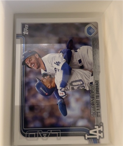 2025 Topps Series 2 #631 Two in Blue It's a Race to Embrace Mookie Betts Freddie Freeman — front