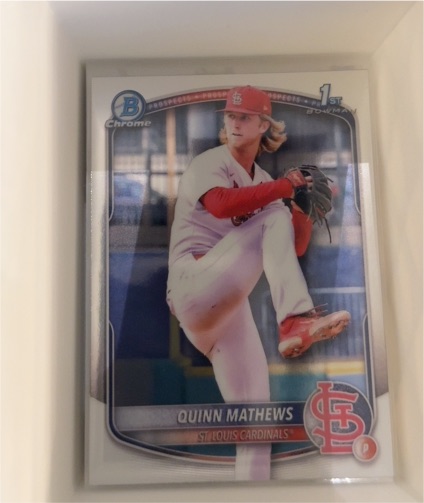 2025 Bowman Chrome #BCP-25 Quinn Mathews — front