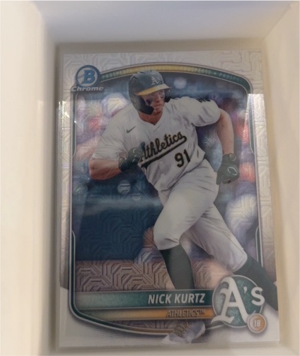 2025 Bowman Chrome #BCP-114 Nick Kurtz — front