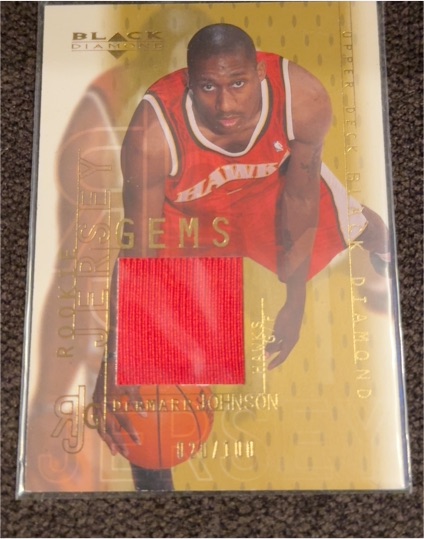 2001 Upper Deck Black Diamond #129 DerMarr Johnson — front
