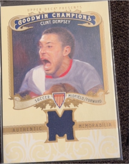 2012 Upper Deck Goodwin Champions Memorabilia #M-CD Clint Dempsey — front