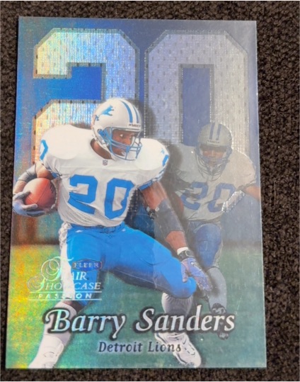 1999 Fleer Flair Showcase Row 2 #85 Barry Sanders — front