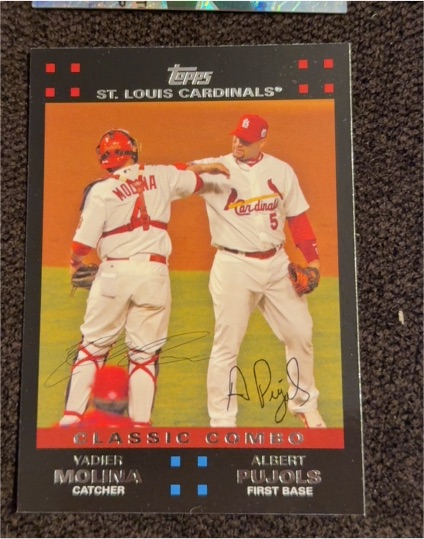 2007 Topps #329 Classic Combo Yadier Molina Albert Pujols — front