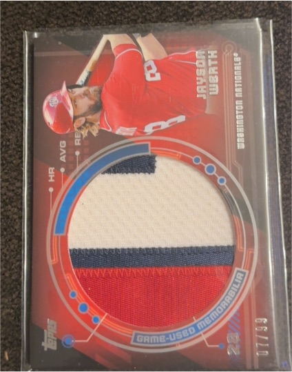 2014 Topps Trajectory Jersey Relic #TR-JW Jayson Werth — front