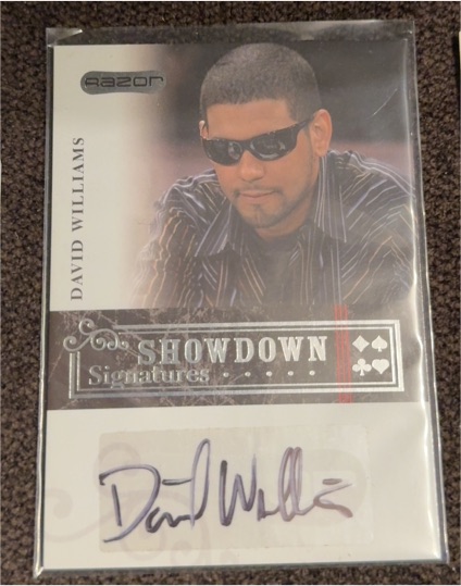 2006 Razor Poker #A-7 David Williams Showdown Signatures — front