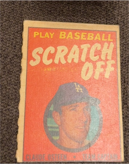 1970 Topps Scratch Off Claude Osteen — front