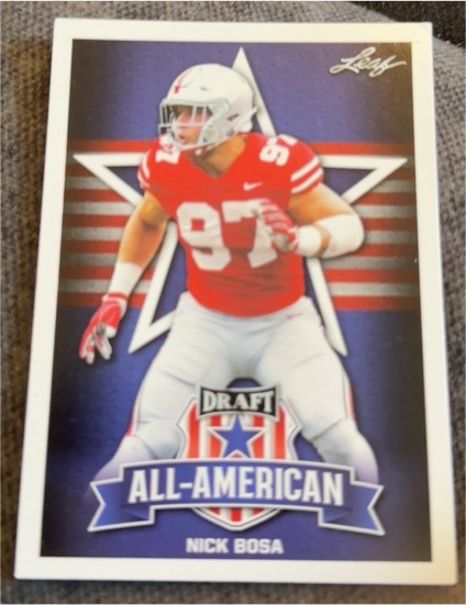 2019 Leaf Draft #79 Nick Bosa — front