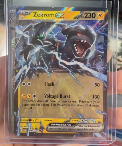 2023 Pokémon TCG Scarlet & Violet Black Bolt #034 Zekrom EX — front
