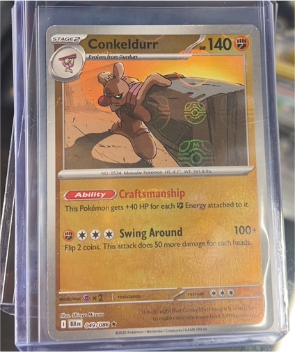 2025 Pokémon Scarlet & Violet 049/086 Conkeldurr — front