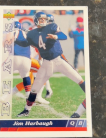 1993 Upper Deck #158 Jim Harbaugh — front