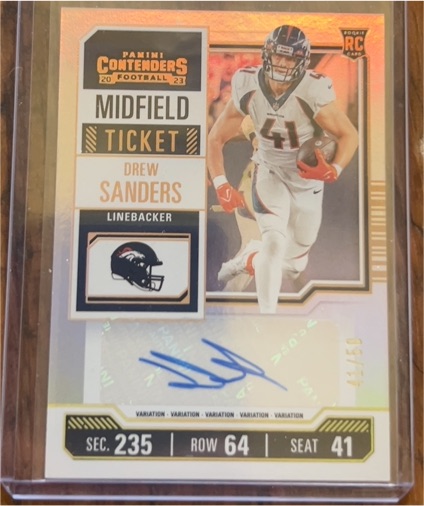2023 Panini Contenders Midfield Ticket #Drew Sanders — front