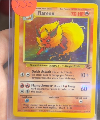 1999 Pokémon Jungle #3 Flareon — front