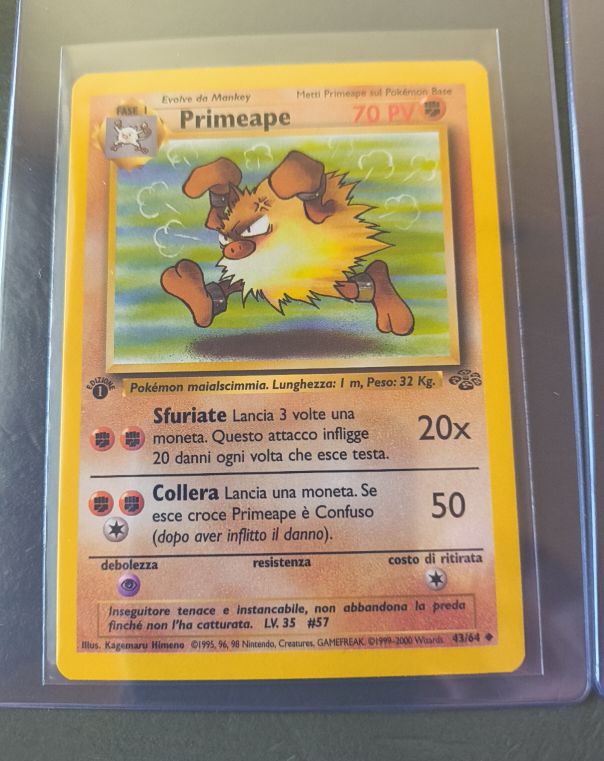 1999 Pokémon Jungle #43 Primeape — front