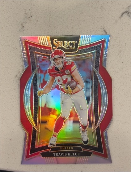 2024 Panini Select #97 Travis Kelce Concourse Silver Prizm Die-Cut Chiefs — front