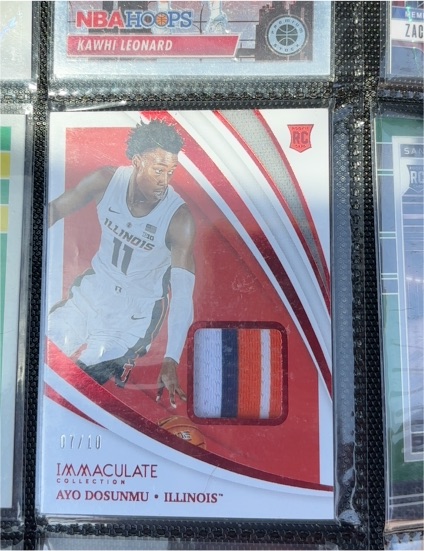 2020 Panini Immaculate Collection #07/10 Ayo Dosunmu Rookie Patch Illinois — front