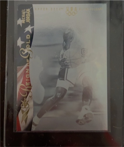 1996 Upper Deck U.S. Olympic Reign of Gold Holograms #RN1 Michael Jordan — front