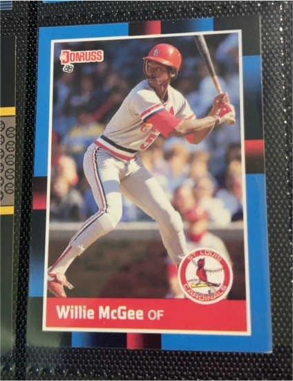 1988 Donruss #307 Willie McGee — front