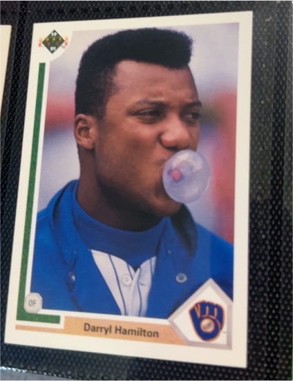 1991 Upper Deck #42 Darryl Hamilton Milwaukee Brewers — front