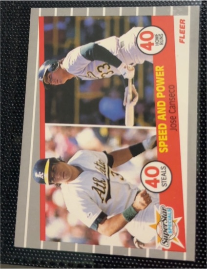 1989 Fleer #628 Jose Canseco — front