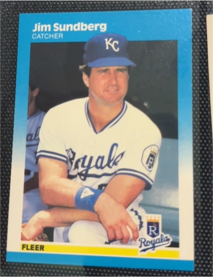 1987 Fleer #382 Jim Sundberg — front
