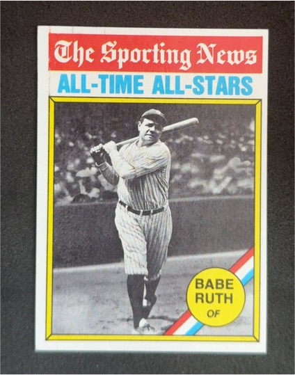 1976 Topps #345 Babe Ruth — front