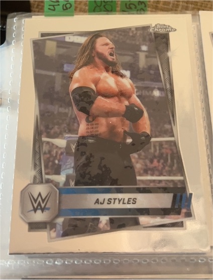 2025 Topps Chrome WWE #37 AJ Styles — front