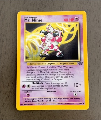 1999 Pokémon Jungle #6 Mr. Mime — front